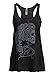 Beautiful Black Heather Vintage Look Skull Cameo Loose Fit Tank Top Muscle Tee