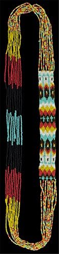 Silver Strike Multi Colored Seed Bead Necklace