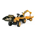 Smoby Yellow Ride On Tractor With Scoop, Trailer & Loader