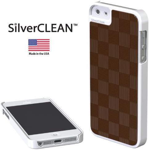 DiG Products - SilverCLEAN (TM) Premium Device Cover, iPhone 5 / 5s Case, Brown Pearl on White with Mother Nature's Antimicrobial (TM) built-in*, Made in the USA