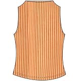 K Dreyer Golf Sleeveless Ribbed Mock-T Shirt - Orange Peel