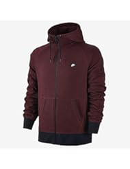 Shoes: Nike Mens AW77 French Terry Shoebox Full-Zip Hoodie Team Red/Black/Heather X-Large - Nike