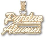 Purdue Boilermakers Solid 10K Gold Script ''PURDUE ALUMNI'' Pendant