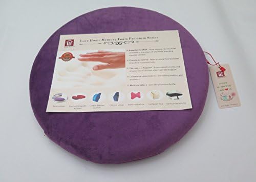 Love Home Comfortable High Quality Memory Foam Round Shape Seat Cushion/seat Pad/chair Pad/ Chair Cushion/ Office Cushion/car Cushion/stool Cushion with Velvet Cover(purple)--16.5''*16.5''*2''