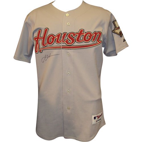 Lance Berkman Autographed Houston Astros Grey Jersey