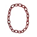 Glass Beads Link Necklace - Burgundy