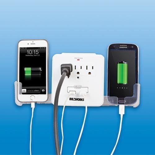 USB OUTLET MULTIPLIER (INCLUDES 3 OUTLETS, 2 USB PORTS AND 2 PULL OUT CHARGING CRADLES)