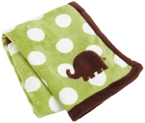 Carters Snuggle Me Elephant Boa Blanket - Green product image