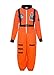 ReliBeauty Boys Kids Children Astronaut Role Play Costume, Orange, 7
