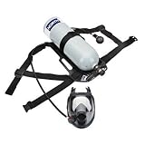 Frontier Self-Contained Breathing Apparatus With Medium/Large Silicone Facepiece, Nylon Harness, Airline Adapter, Adjustable Flow By-Pass And Quick Connect, 30 Minute High Pressure Carbon Cylinder And Molded Carrying Case