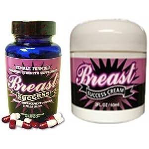 BREAST SUCCESS LARGER FULLER BREAST BUST ENHANCEMENT PILLS 90 CAPS & 2 OZ CREAM