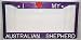 Purple Glitter I Love My Australian Shepherd Frame