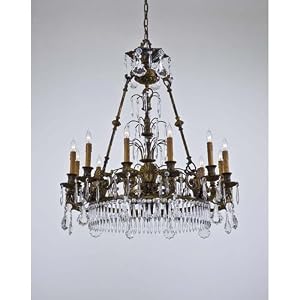 Metropolitan N9067 12 Light Single Tier Chandelier in Oxide Brass with Bohemiam Lead... by Metrolpolitan Lighting