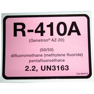 R-410A Cylinder Tank Labels 10 Pack