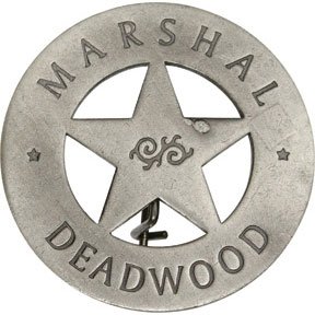 1 X Badges of the Old West 3007 Marshal Deadwood Badge