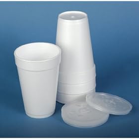 Dart White 8oz Foam Cups, 40 Bags of 25 Per Carton
