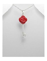Key Colored Enamel Pendant Necklace In 92.5 Sterling Silver