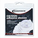 Self Adhesive CD/DVD Holders, Clear, 10 per Pack (IVR39402) Category: Jewel Cases, Sleeves and Pockets