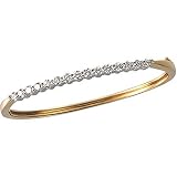 14K Two-Tone Gold Diamond Bangle Bracelet - 2.12 Ct.