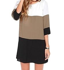 Keyhole Shift Chiffon Mini Dress 