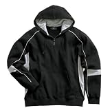 Victory Hooded Sweatshirt, Black/Grey/White