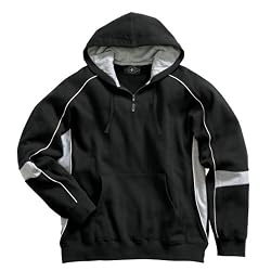 Victory Hooded Sweatshirt, Black/Grey/White