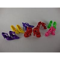 7 Pairs of Shoes Made to Fit the Barbie Doll