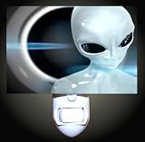Blue Space Alien Decorative Night Light