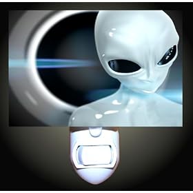 Blue Space Alien Decorative Night Light