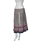 Umbrella Cut Summer Skirt Printed Cotton Size 16