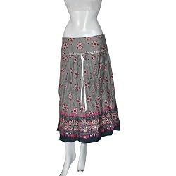 Umbrella Cut Summer Skirt Printed Cotton Size 16