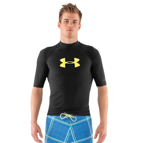 Men s coldblack Rash Guard Tops by Under Armour Medium Black Torsten