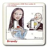 Londons Times Funny Panel Hollywood Cartoons - Brandy, Superstar, Pretty Good Drink Too - Light Switch Covers - double toggle switch