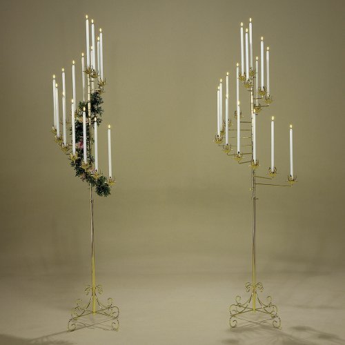 15-Light Spiral Candelabra Color - Brass