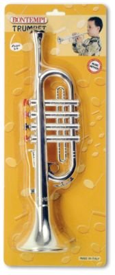 Childrens Toyshop  Spielwaren : Bontempi Toy TR3802N - Trompete mit 4 farbigen Ventilen, 37cm