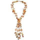 Freshwater Pearl, Aventurine & Agate Handmade Lariat Necklace