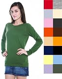 American Apparel Womens Long Sleeve Baby Rib T-shirt - Tee
