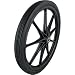 Marathon Industries 92001 20-Inch 3/4-Bore Flat Free Cart Tire On Black Plastic Rim