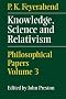 Knowledge, Science and Relativism