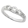 14K White Gold Diamond Three-Stone Anniversary Ring - 1.00 Ct.