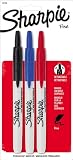 Sharpie Retractable Fine Point Permanent Markers, 3 Colored Markers (32726PP)