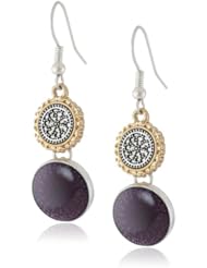 NINE WEST VINTAGE AMERICA "Purple Reign" Two-Tone, Purple Double Drop Earrings