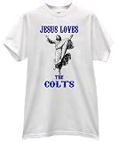 JESUS CHRIST LOVES HEARTS THE COLTS FOOTBALL PRIDE FAN USA T SHIRT jersey