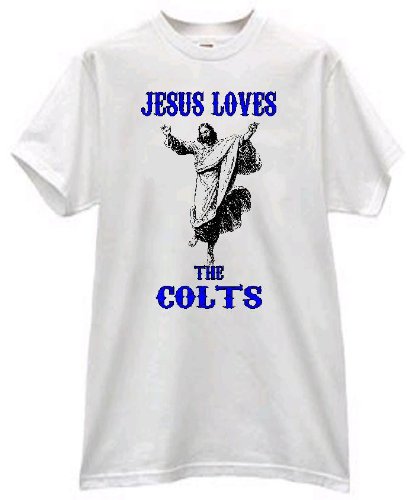 JESUS CHRIST LOVES HEARTS THE COLTS FOOTBALL PRIDE FAN USA T SHIRT jersey