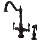 Kingston Brass KS1775ALBS Heritage Kitchen Faucet with Brass Sprayer, 8-1/4-Inch, Oil Rubbed Bronze 