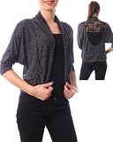 Plus Size Grey Lace Back Cardigan