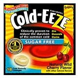 Cold-Eeze Sugar Free Lozenges with Zinc Gluconate Glycine, Wild Cherry 18 ea