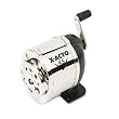 Model Ks Table- Or Wall-Mount Pencil Sharpener, Chrome Receptacle, Black Base