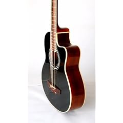 Akustik Bass mit Decke in schwarz, Cutaway aus hochwertigen H�lzern
