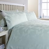 Luxurious 300 TC 100% Cotton Jacquard King Bed Duvet/Quilt Set Butterfly Design in Duck Egg